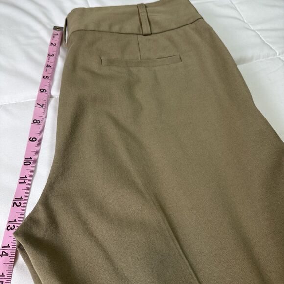 Elliott Lauren Two Button Cropped Button Up Taupe Pants Size 12 - Picture 8 of 10